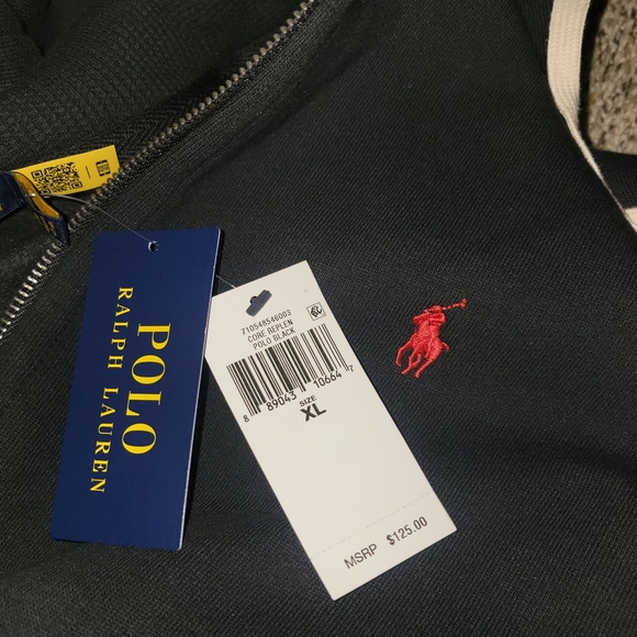 Men's zip front Polo hoodie - Picture 3 of 3